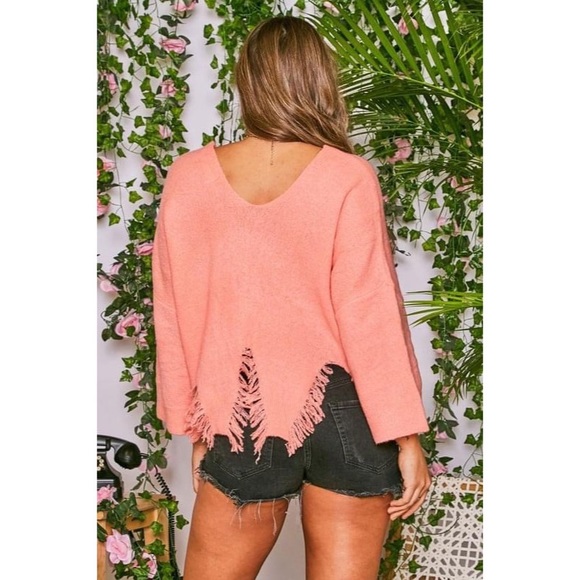 Won't Tear Me Down Distressed Sweater - Picture 3 of 4